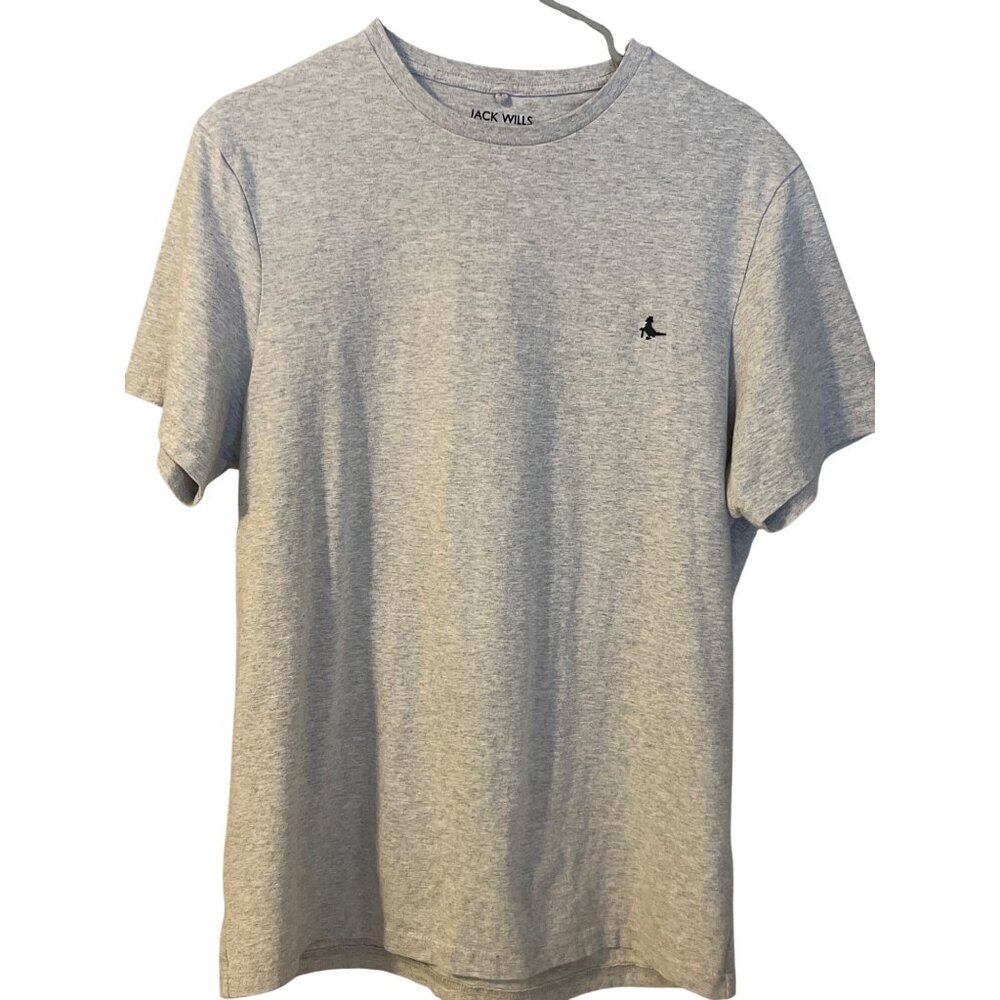 Jack Wills Classic Fit Gray T-Shirt – Size L, 100% Cotton, Ayleford Logo Tee